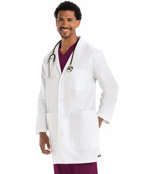 Grey's Anatomy Men's 37" 5 Pocket White Lab Coat-0914